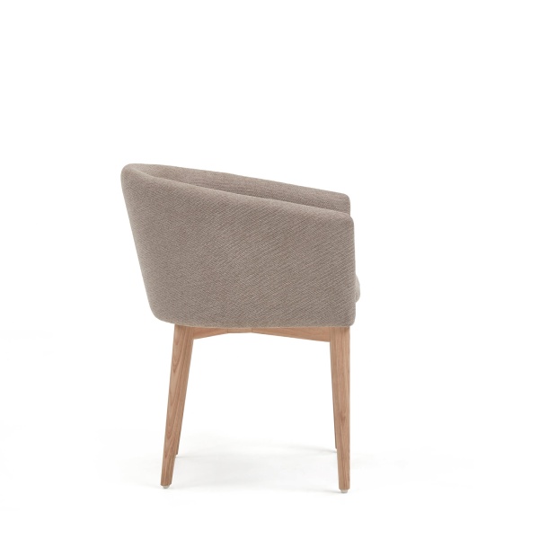 Harlan Стул из коричневой синели с ножками из массива ясеня от интернет-магазина IDODOM.RU