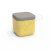 Пуф Grace желтого цвета, аксессуар светло-серого цвета