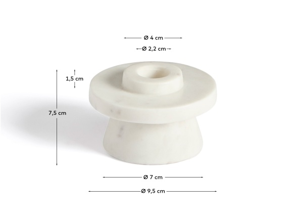 Подсвечник Zalvori из белого мрамора 8 см от интернет-магазина IDODOM.RU