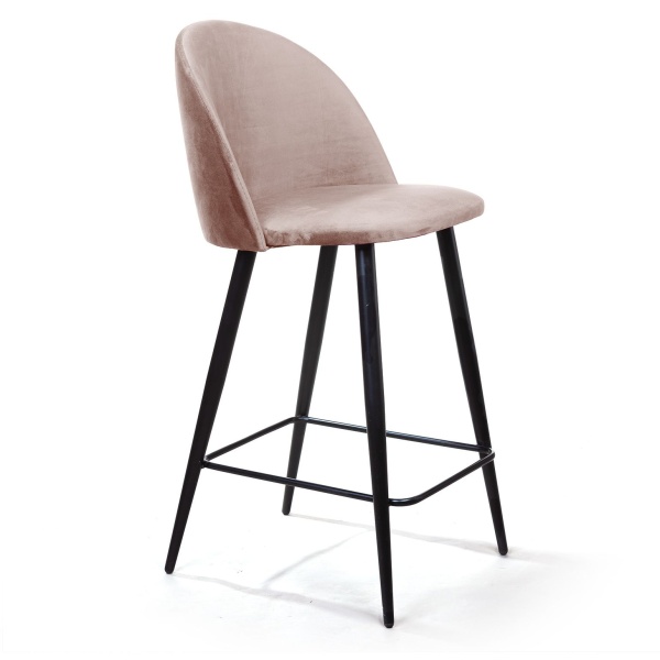 Стул полубарный Thomas, бархат пепельно-бежевый 25 от интернет-магазина IDODOM.RU