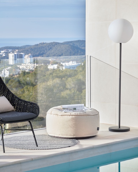 Пуф круглый Nedra бежевый от интернет-магазина IDODOM.RU