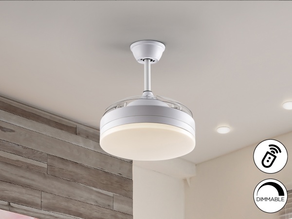 Мини вентилятор с подсветкой Vento белый FAN Ø40 DIM от интернет-магазина IDODOM.RU