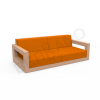 Диван Quarter lounge с подушками терракотового цвета, аксессуар оранжевого цвета