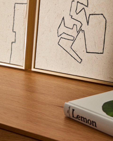 Neyra Набор из 2 чёрно-белых абстрактных картин ручной работы на бумаге 30 х 30 см от интернет-магазина IDODOM.RU