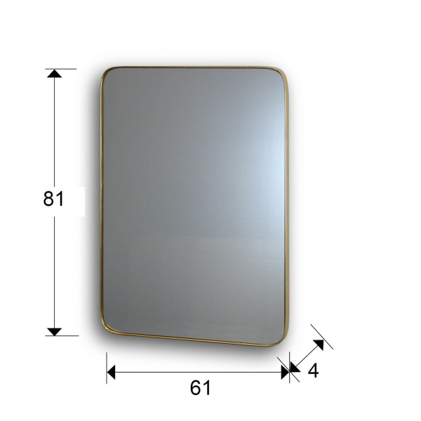 Зеркало прямоугольное Orio 61х81 золото от интернет-магазина IDODOM.RU