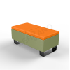 Скамейка Brick 120 Olive green, Orange