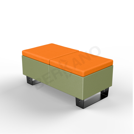 Скамейка Brick 120 Olive green, Orange