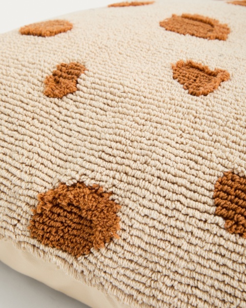 Подушка для пола из бежевого хлопка Tandani с рисунком гепарда 70 x 70 см от интернет-магазина IDODOM.RU