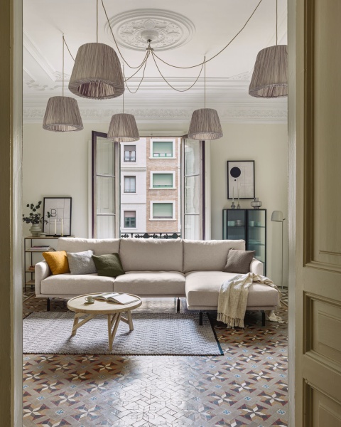 Galene 4-местный диван с правым шезлонгом бежевого цвета 314 см от интернет-магазина IDODOM.RU