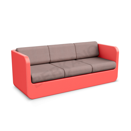 Диван Grace с подушками Chili Red, Cappuccino