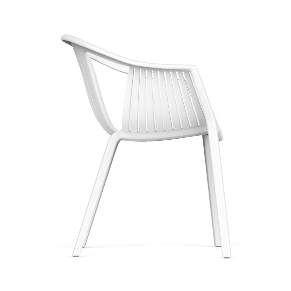 Стул  с подлокотниками EPOS, пластик белый от интернет-магазина IDODOM.RU