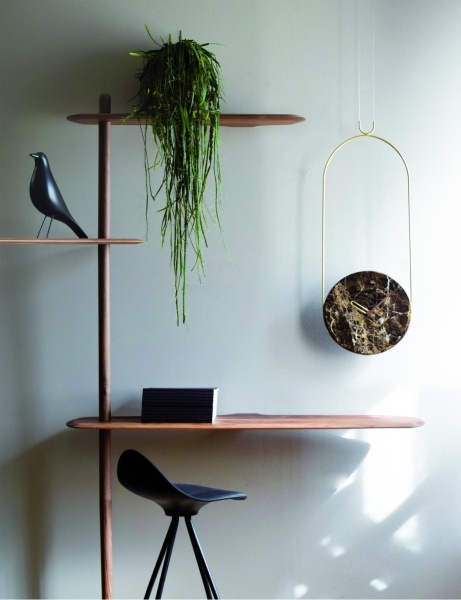 Часы настенные Colgante мрамор Emperador - латунный металл от интернет-магазина IDODOM.RU