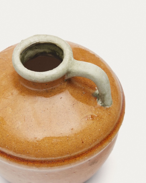 Tamariu Керамическая ваза горчичного цвета 16 см от интернет-магазина IDODOM.RU