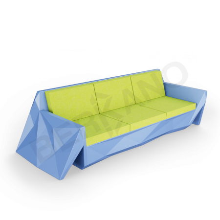 Диван Quaro с подушками Wave Blue, Green