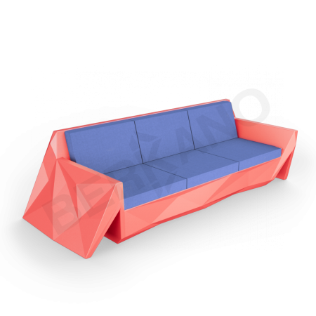 Диван Quaro с подушками Chili Red, Navy