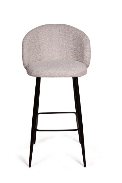 Стул барный Vito поворотный 360 градусов, букле серый от интернет-магазина IDODOM.RU