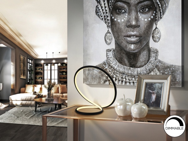 Настольная лампа Infinito черная от интернет-магазина IDODOM.RU