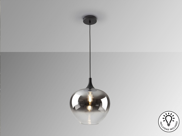 Подвесной светильник Opaz 1L черный/дымчатый D29 от интернет-магазина IDODOM.RU