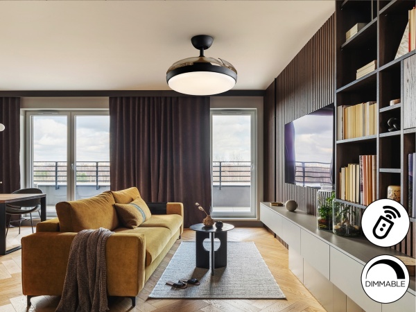 Venturi Потолочный вентилятор с освещением черный от интернет-магазина IDODOM.RU