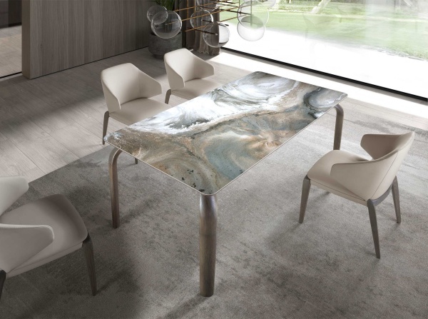 Обеденный стол 1142/DT-19075) из керамики в мраморной отделке от интернет-магазина IDODOM.RU