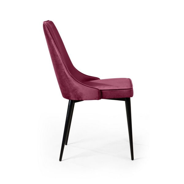 Стул Oliver, бархат красный 16/ чёрный конус от интернет-магазина IDODOM.RU