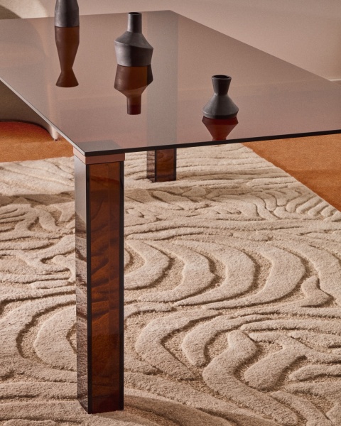 Стол Adularia из коричневого закаленного стекла 160 x 90 см от интернет-магазина IDODOM.RU