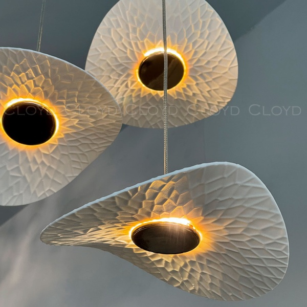 Подвесной светильник Cloyd FLOPPY P1 / Ø20 см - керамика - золото (арт.12501) от интернет-магазина IDODOM.RU