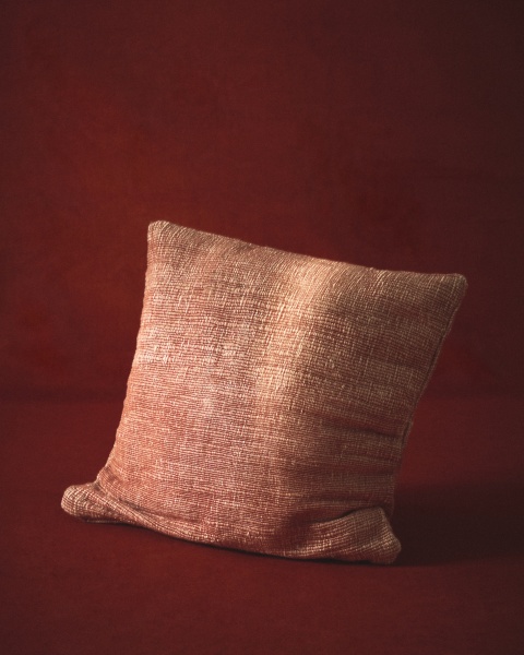 Чехол для подушки Machiel из вискозного жаккарда оранжевого-белого цвета 50 x 50 см от интернет-магазина IDODOM.RU