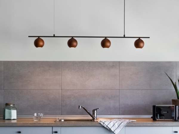 Подвесной светильник Lita 4L орех от интернет-магазина IDODOM.RU