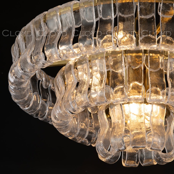 Люстра Cloyd NAMASTE C9 / Ø60 см - латунь - прозрачн.стекло (арт.11686) от интернет-магазина IDODOM.RU