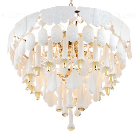 Люстра Cloyd PLINSE C12 / Ø61 см - керамика - золото (арт.11456) от интернет-магазина IDODOM.RU
