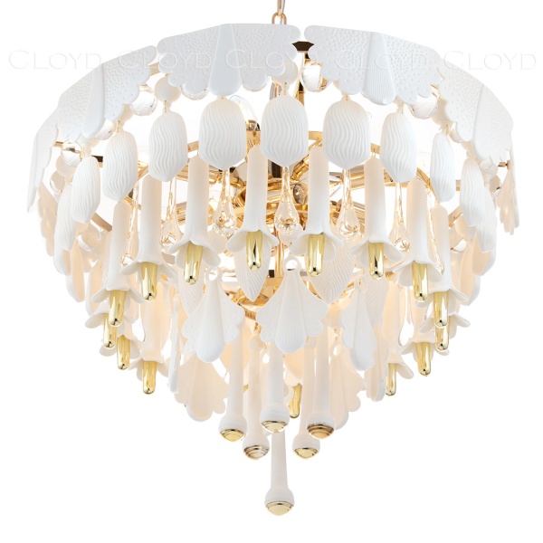 Люстра Cloyd PLINSE C12 / Ø61 см - керамика - золото (арт.11456) от интернет-магазина IDODOM.RU