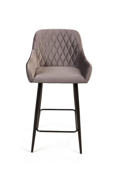 Стул полубарный Robert, бархат светло-серый 26 от интернет-магазина IDODOM.RU