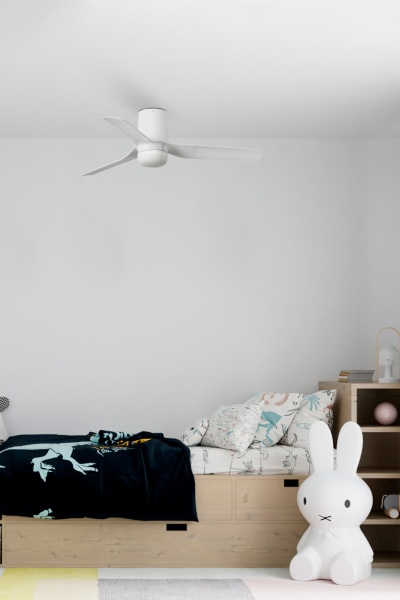 Потолочный вентилятор MINI PUNT TUB S Ш900mm белый 3 P белый 10W CCT от интернет-магазина IDODOM.RU