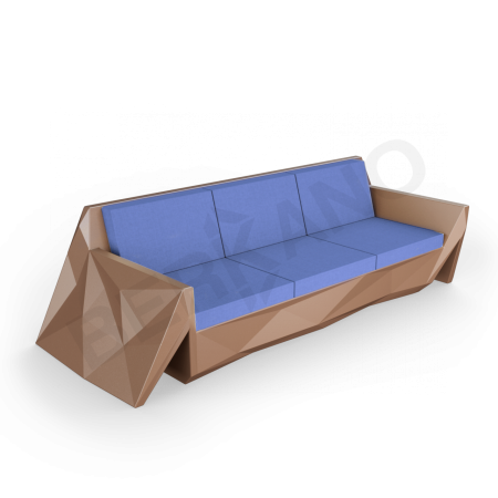Диван Quaro с подушками Brown, Navy