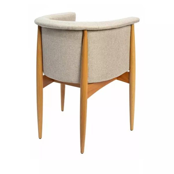 Полукресло Borgese, бук натуральный, рогожка, серый от интернет-магазина IDODOM.RU