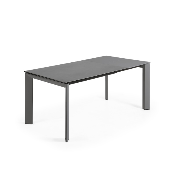 Стол раскладной Atta 120(180) x80 антрацит, керамика Vulcano Roca от интернет-магазина IDODOM.RU