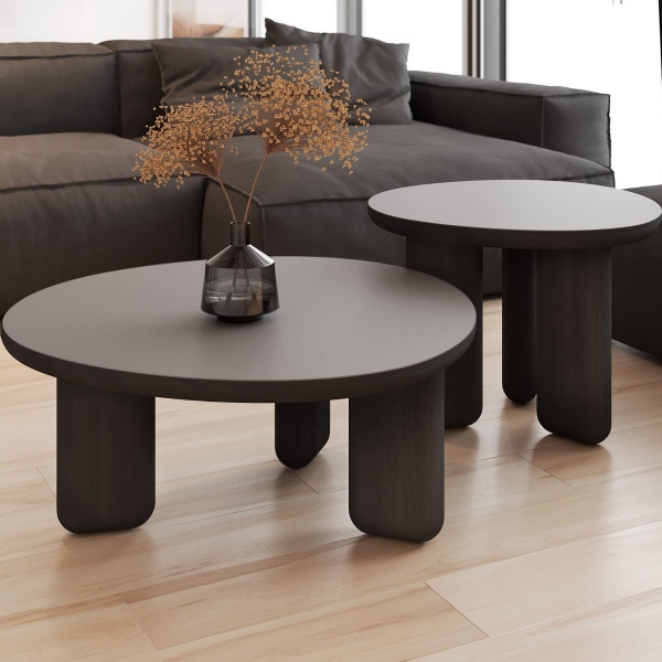 Журнальный столик Momo D600 массив / пластик fenix серый от интернет-магазина IDODOM.RU