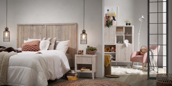 Плетеная корзина Woody натуральный/белый от интернет-магазина IDODOM.RU