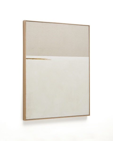 Salin Абстрактная картина с горизонтальной льняной полосой 80 х 100 см от интернет-магазина IDODOM.RU