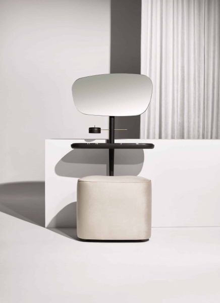 Пуфик Momentos серый бархат от интернет-магазина IDODOM.RU