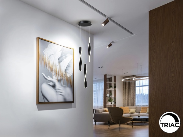 Люстра Twist 3L черная от интернет-магазина IDODOM.RU