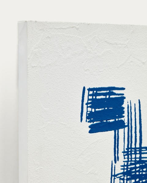 Sagaro Абстрактное полотно в бело-голубых тонах 30 x 40 см от интернет-магазина IDODOM.RU