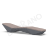 Шезлонг Quaro с подушками Black Granite, Cappuccino