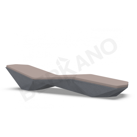 Шезлонг Quaro с подушками Black Granite, Cappuccino