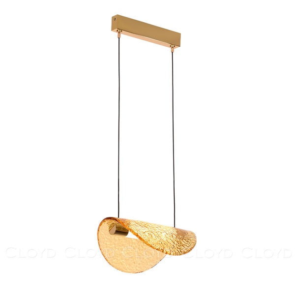 Подвесной светильник Cloyd CARUDO P1 / золото - янтарн. стекло (арт.11349) от интернет-магазина IDODOM.RU