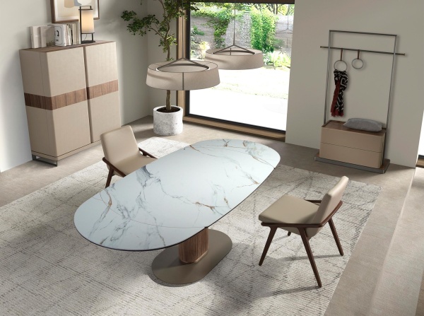 Вешалка для одежды 3282 из кожи, ореха и нержавеющей стали от интернет-магазина IDODOM.RU