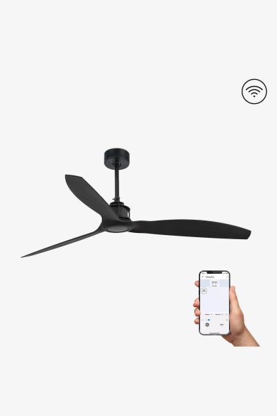 Матовый черный потолочный вентилятор Just Fan 128 мм S/R от интернет-магазина IDODOM.RU