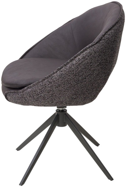 Стул Anna, ткань комби серый, поворотный механизм 360 градусов от интернет-магазина IDODOM.RU