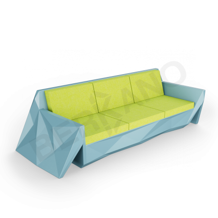 Диван Quaro с подушками Blue Pine, Green